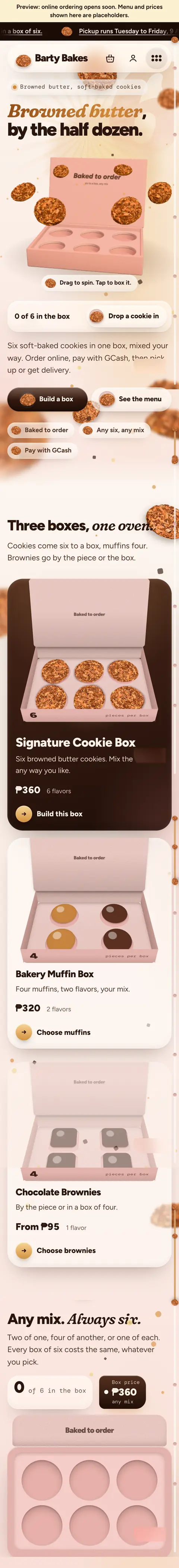 Barty Bakes on a phone