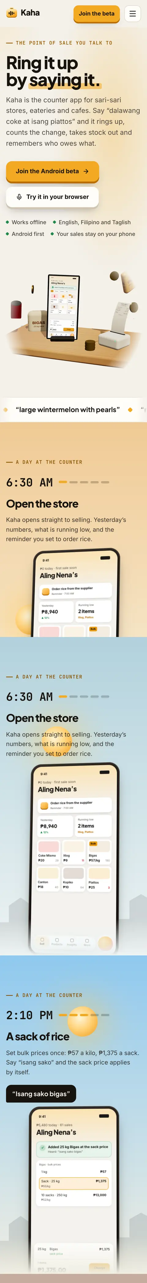 Kaha on a phone